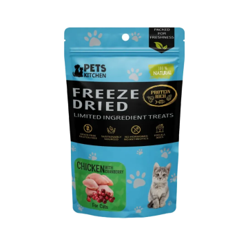 Pets Kitchen Treat Freeze-Dried Chic w/Cranberry 40g x2